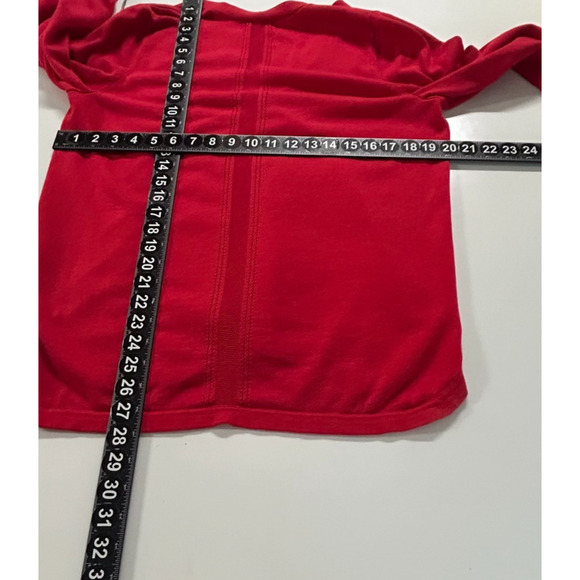 Talbots Cardigan Womens Large Red Button Front Rayon Blend Sweater Career Preppy - Picture 6 of 10